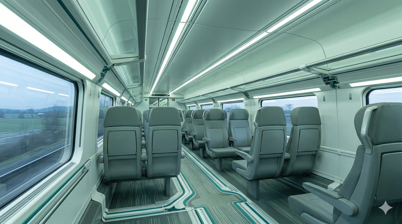 Profilés plastiques pour le ferroviaire : résistance au feu, norme EN 45545 et applications